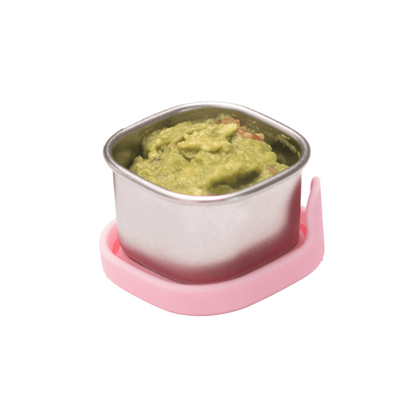 Stainless steel condiment container of guacamole